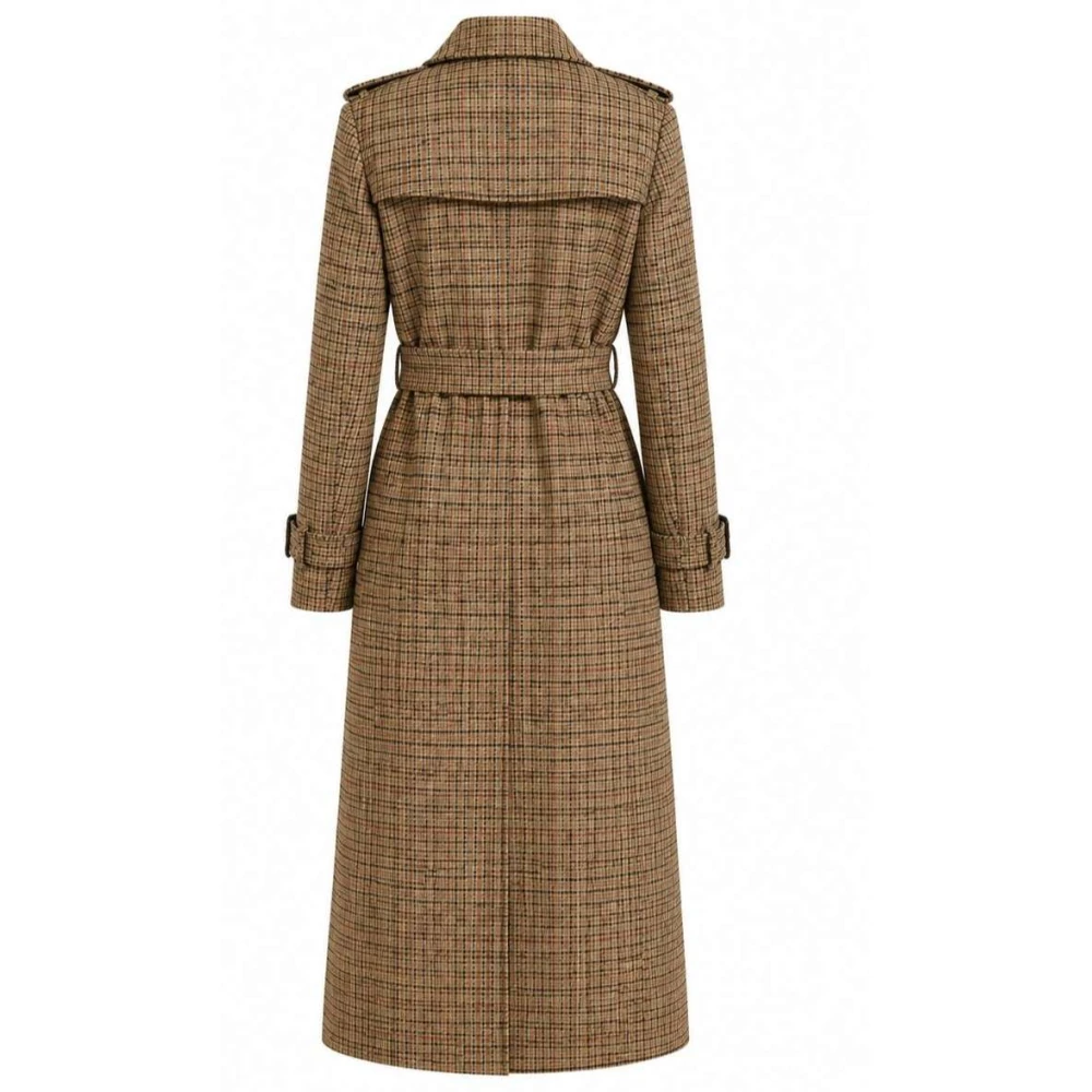 Confinement 2026 Claire Forlani Plaid Trench Coat | America Suits,